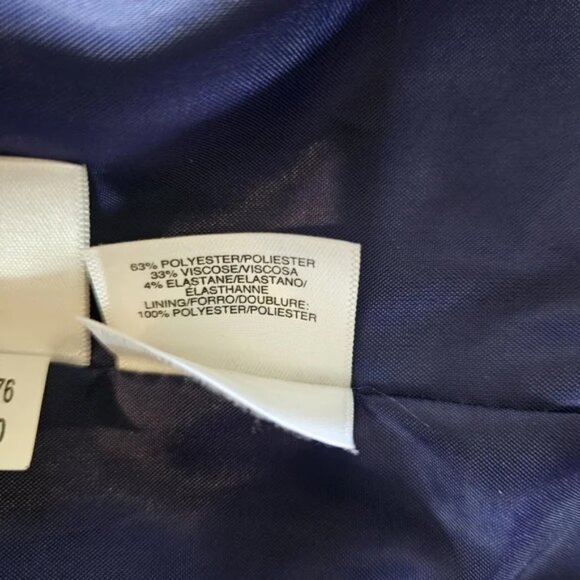 Nine West Women's Vibrant Purple Open Blazer, Lined, Size 16 - Picture 6 of 9